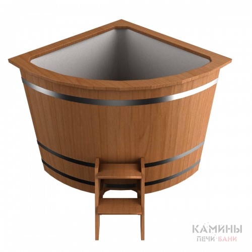 Угловая купель с пластиковой вставкой высота 1,2 метра Угловая купель с пластиковой вставкой высота 1,2 метра