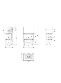 Каминная топка Kratki NBC/680/280