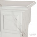 Каминокомплект CAROLINA/БОСТОН Мрамор белый с очагом Электроочаг EVRIKA 25.5