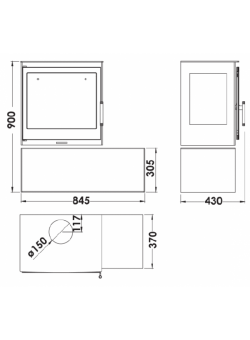 Печь-камин Panadero Charme