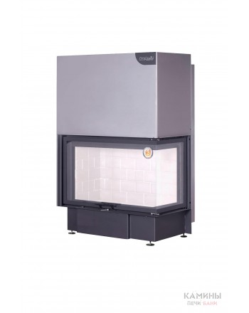 Каминная топка ДЕЛЬТА 1000 R два стекла правая принтинг