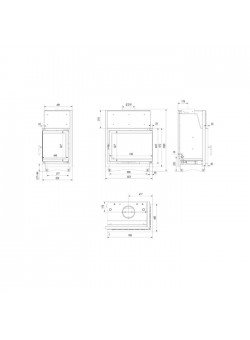 Каминная топка Kratki Amelia/PW/BP/24/BS/W/Deco