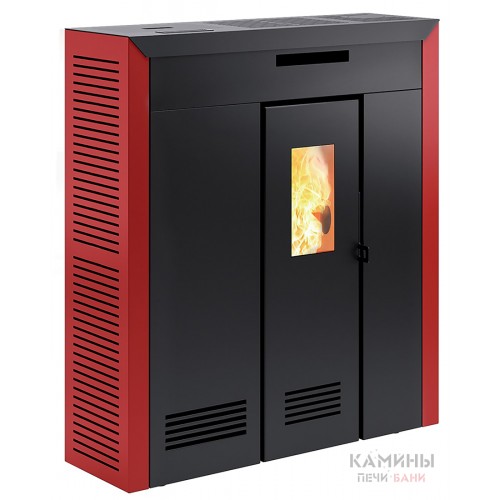 Печь-камин Invicta Daglan 9 Pellet Stove Красная с разводом тепла на пеллетах Печь-камин Invicta Daglan 9 Pellet Stove Красная с разводом тепла на пеллетах