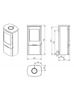 Печь-камин Jydepejsen Senza Soapstone Top