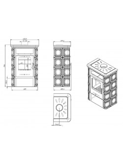 Печь Nordflam Coria Brown