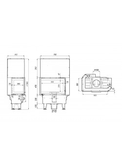 Каминная топка INTRA SM BL SLIM G