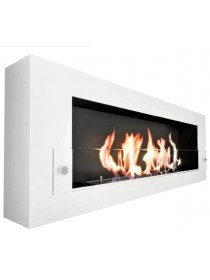 Биокамин Orion 1200 с белой рамкой со стеклом (ZeFire)
