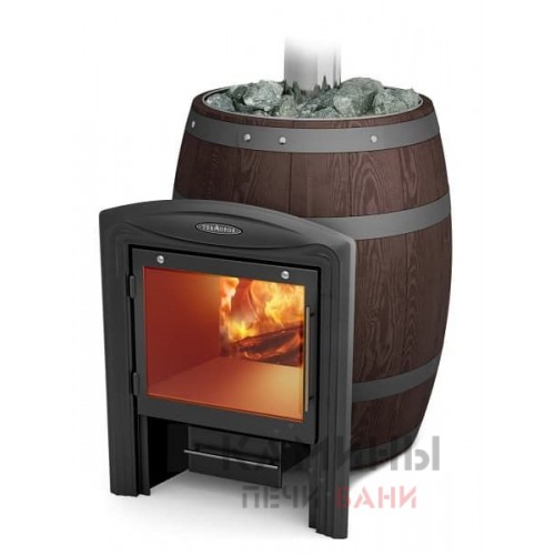 Дровяная печь для бани Термофор Вариата Баррель Inox Витра палисандр Дровяная печь для бани Термофор Вариата Баррель Inox Витра палисандр