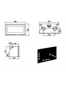 Каминная топка Lotus H470 W