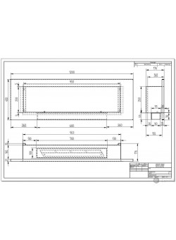 Биокамин Elliot horizontal 1200 латунный (Zefire)