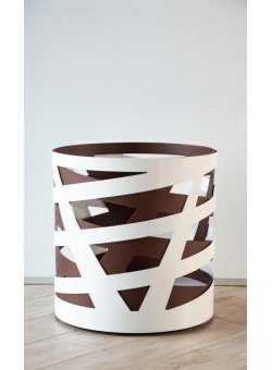 Дровница Saturn (бело-коричневая)