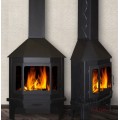 Камин пристенно-угловой Мюнхен (черный)