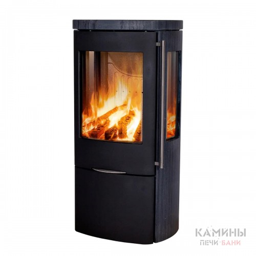 Печь-камин Jydepejsen Senza Dark Sandstone Sideglass