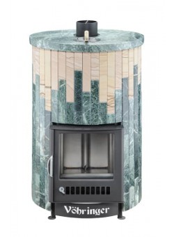 Печь для бани Ферингер Уют ПФ 25 Змеевик+"Окаменевшее дерево"