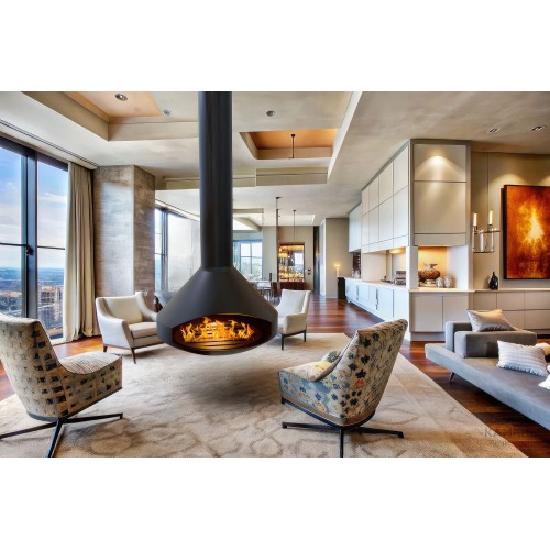 Подвесной дизайнерский камин AVES 8 ПАЛЕРМО