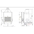 Топка-камин Brunner Urfeuer 50/66 кухонный с грилем, функциональными нишами , открытая Топка-камин Brunner Urfeuer 50/66 кухонный с грилем, функциональными нишами , открытая