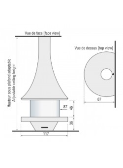 Настенный закрытый камин Eva 992 JC Bordelet 