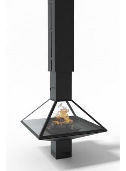 Камин центральный с подъемным колпаком