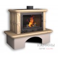 Изразцовый камин КимрПечь Гефест пристенный без короба однотонный А
