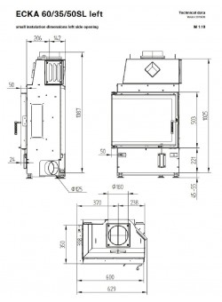 Каминная топка Hoxter ECKA 60/35/50SL Левосторонняя