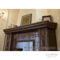 Изразцовый дровянной портал Альбион в цвете Кофе 3679