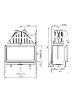 Топка Cheminees Philippe 1001 DF Etanche SR