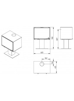 Печь-камин Jydepejsen Zeta Base Black