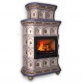 Изразцовый камин Истра КимрПечь центральный двухъярусный Роспись Изразцовый камин Истра КимрПечь центральный двухъярусный Роспись