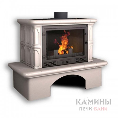 Изразцовый камин КимрПечь Гефест пристенный без короба однотонный А