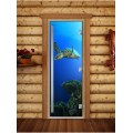 Дверь Doorwood Престиж Фотопечать для бани сатин 8 мм
