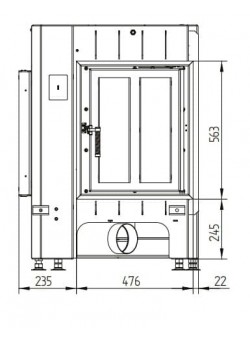 Каминная топка Hoxter ECKA 67/45/51Ra Правосторонняя