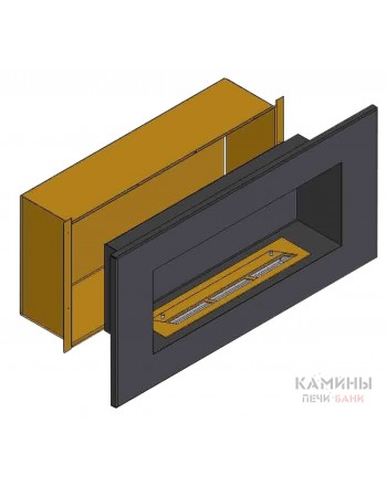 Теплоизоляционный корпус для встраивания в мебель для очага 1000 мм (ZeFire)