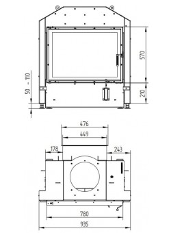 Каминная топка Hoxter HAKA 78/57а