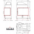Каминная топка АСТОВ П2С 800 L/P Каминная топка АСТОВ П2С 800 L/P