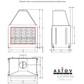 Открытая Каминная топка АСТОВ ОПС 900 У Открытая Каминная топка АСТОВ ОПС 900 У