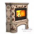 Изразцовый камин КимрПечь Прованс угловой с дровником Художественный Изразцовый камин КимрПечь Прованс угловой с дровником Художественный