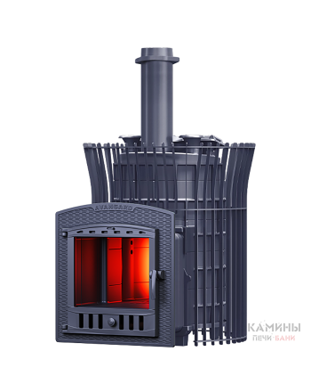 Печь Авангард ЗК 25 (П2) Ураган в сетке Тюльпан