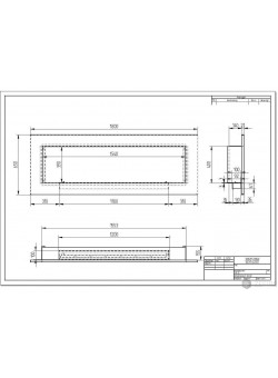 Биокамин Elliot horizontal 1800 латунный (Zefire)