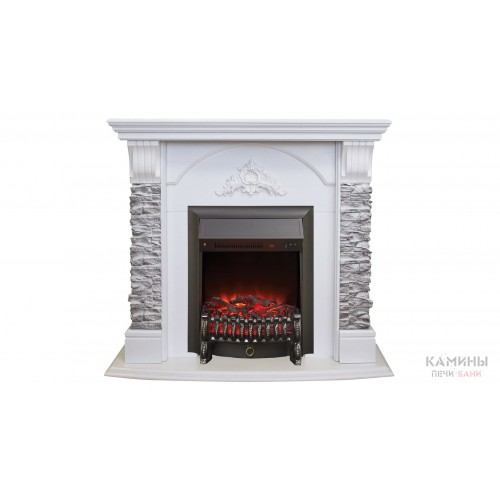 Электрокамин Athena WT GR с Fobos Lux BL Электрокамин Athena WT GR с Fobos Lux BL