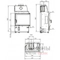 Каминная топка Hoxter ECKA 60/35/50SR Правосторонняя