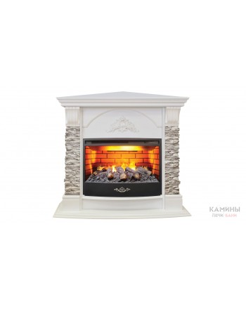 Электрокамин Athena Corner GR 25,5 WT c очагом FireStar 25,5 3D