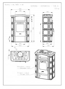 Печь-камин Romotop кафельная Gerona зеленая