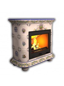 Изразцовый камин Прованс центральный Роспись