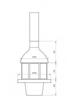 Островной камин LOFT - 01/1
