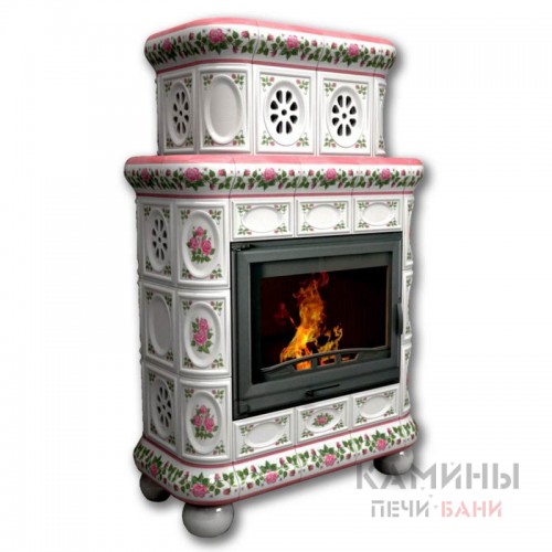 Изразцовый камин Медальон КимрПечь пристенный двухъярусный Роспись Изразцовый камин Медальон КимрПечь пристенный двухъярусный Роспись
