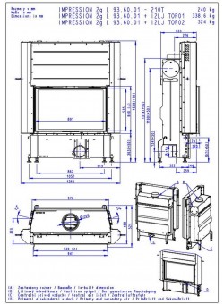 Каминная топка Romotop IMPRESSION 2g L 93.60.01 с подъёмной дверцей