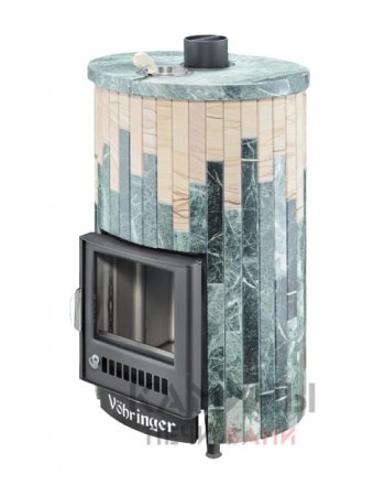Печь для бани Ферингер Уют ПФ 25 Змеевик+"Окаменевшее дерево"