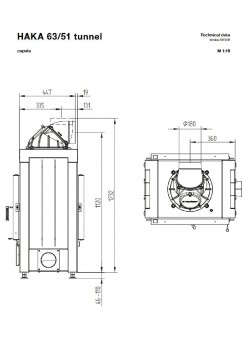 Каминная топка Hoxter HAKA 63/51T