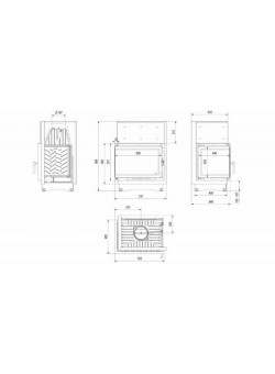 Каминная топка Kratki Zuzia/Eco/l/bs/Deco