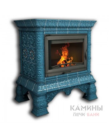 Изразцовый камин Кострома пристенный однотонный В